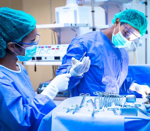 medical professionals in surgery